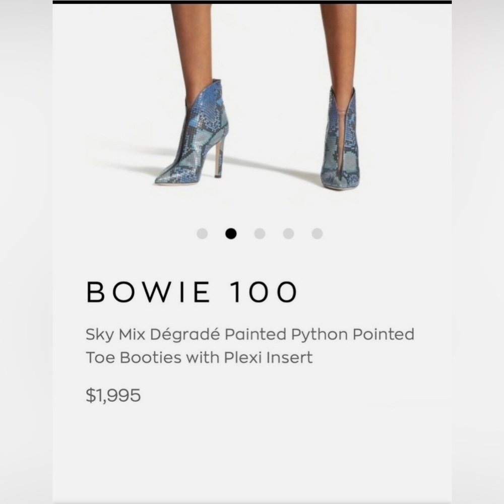 Jimmy Choo Bowie Python Booties
Blue Green New Size 36